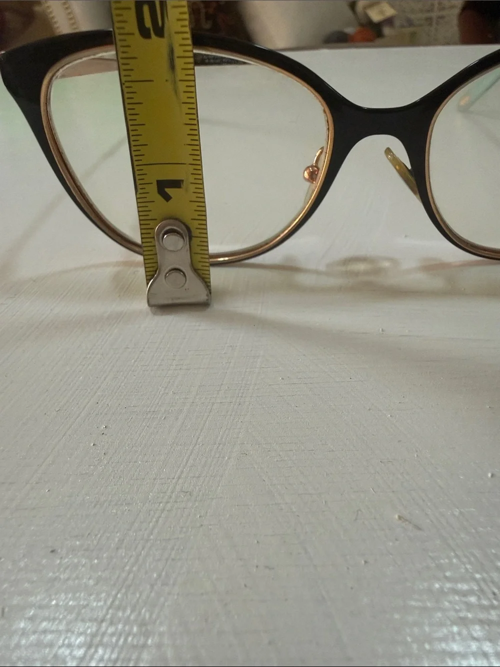 Tiffany & Co Black and Rose Gold Cat-Eye Glasses with Aqua Temples made in Italy